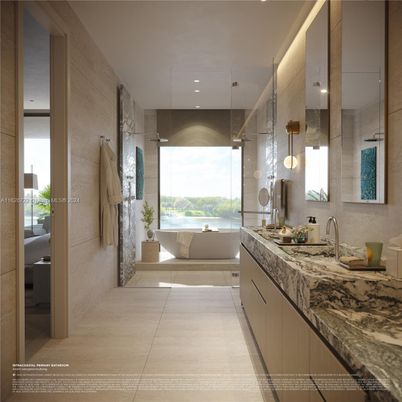 Bathroom, Dual Sink Vanities, Interior, Pendant Lights, Recessed Lighting