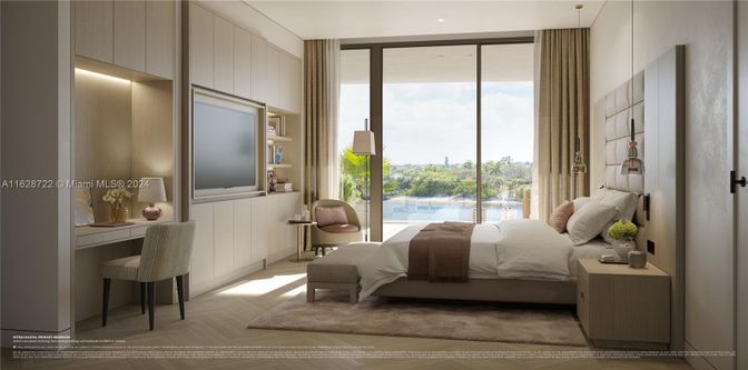 Bedroom, Interior, Water, Wood Texture Flooring