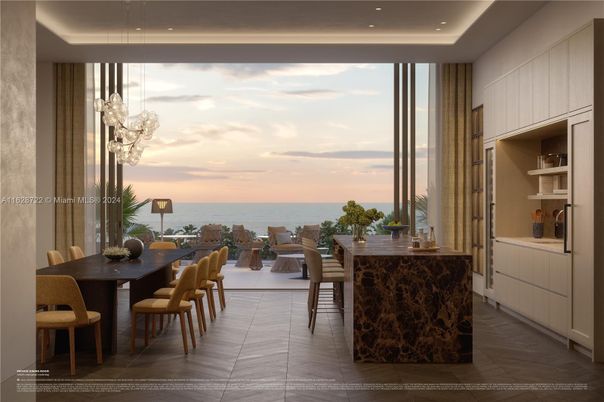 Dining room, Interior, Pendant Lights, Recessed Lighting, Water