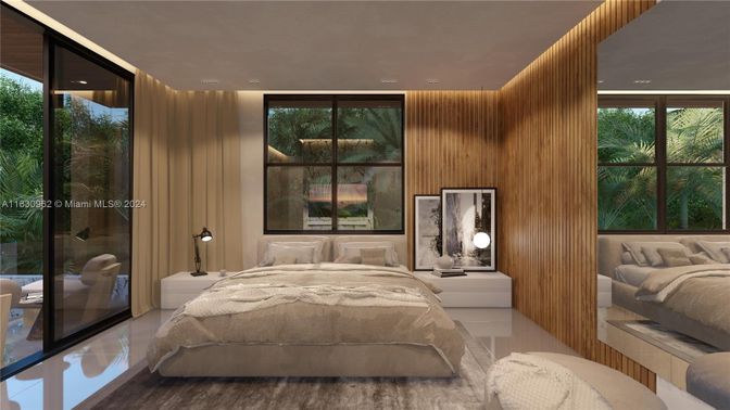 Bedroom, Interior, Wooden Walls
