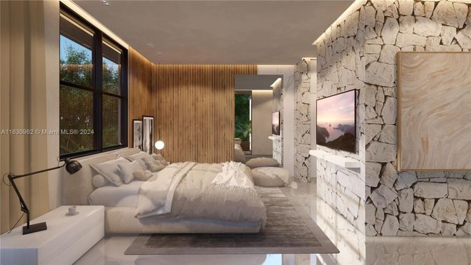 Bedroom, Interior, Stone Walls, Wooden Walls