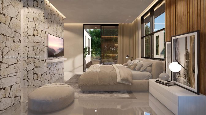 Bedroom, Interior, Stone Walls