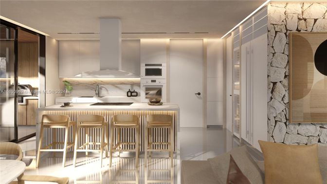 Interior, Kitchen, Stone Walls