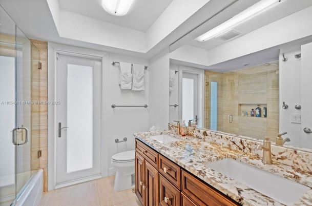 Bathroom, Dual Sink Vanities, Glass Shower, Interior