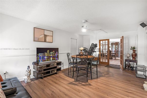 Dining room, Interior, Wood Texture Flooring