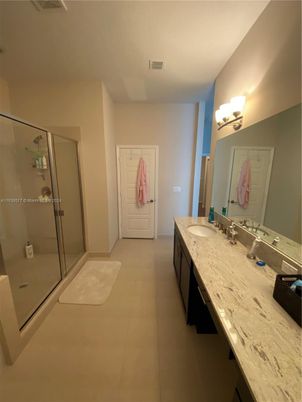 Bathroom, Dual Sink Vanities, Glass Shower, Interior