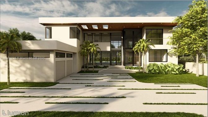 Attached, Backyard, Exterior, Facade, Modern
