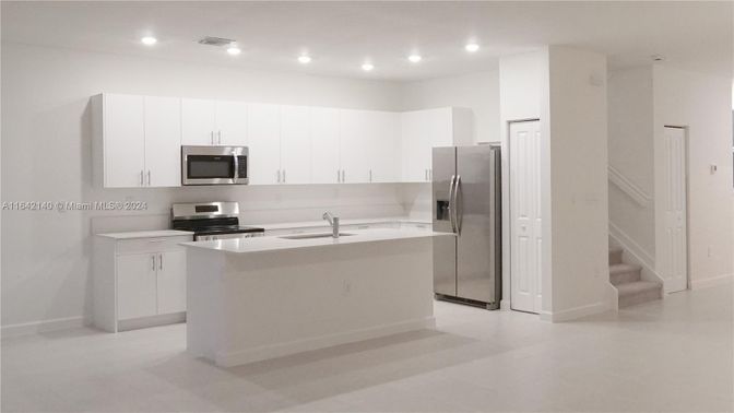 Interior, Kitchen, Recessed Lighting, Stainless Steel Appliances