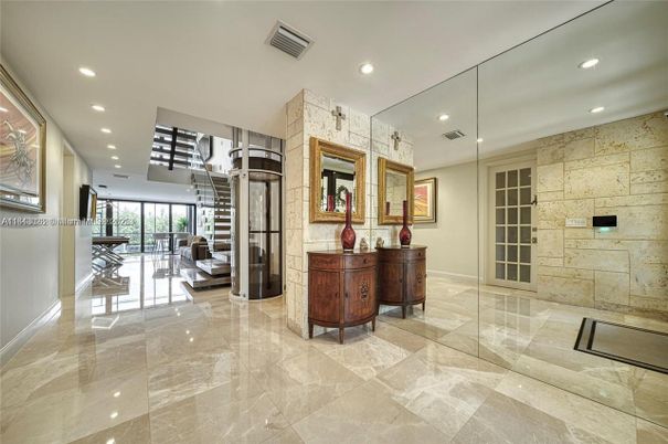 Interior, Recessed Lighting, Stone Walls