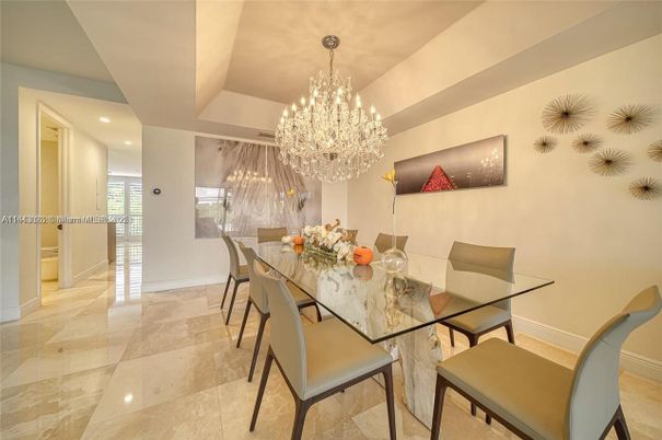 Chandelier, Dining room, Interior, Recessed Lighting