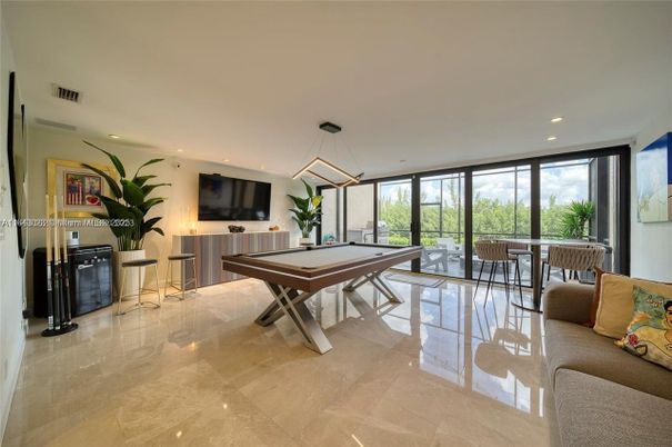 Billiard Table, Game Room, Interior, Pendant Lights, Recessed Lighting