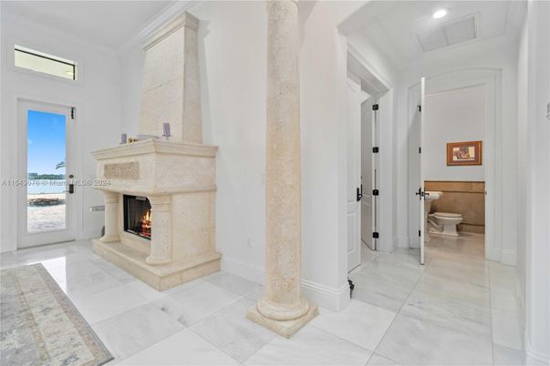 Bathroom, Fireplace, Interior, Recessed Lighting