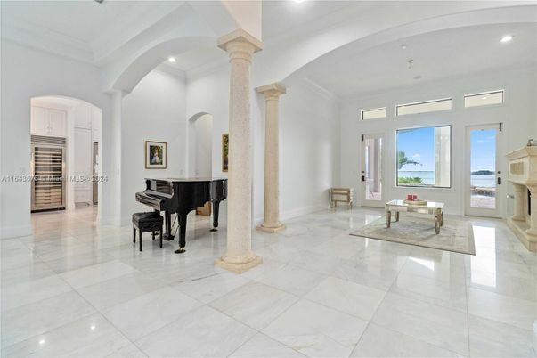Fireplace, Interior, Piano, Recessed Lighting