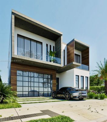 Attached, Exterior, Facade, Modern