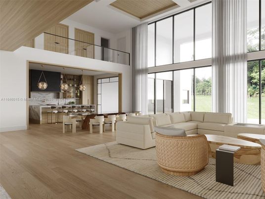 Dining room, Interior, Living room, Pendant Lights, Wood Texture Flooring
