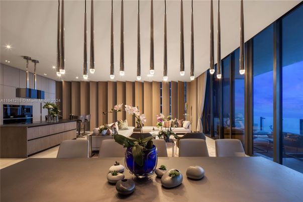Dining room, Interior, Living room, Pendant Lights