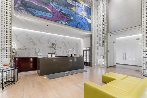 Interior, Marble Walls, Wood Texture Flooring
