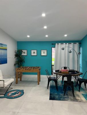 Dining room, Game Room, Interior, Recessed Lighting