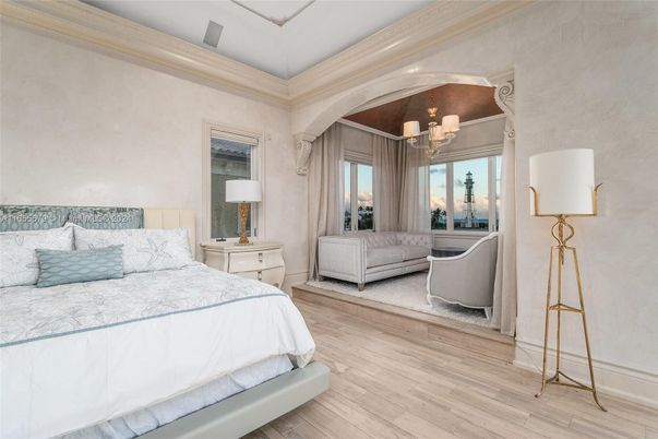Bedroom, Chandelier, Interior, Wood Texture Flooring