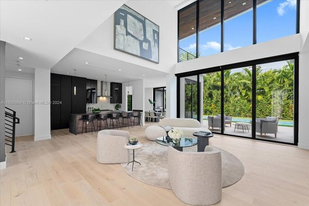Dining room, Interior, Kitchen, Living room, Pendant Lights, Recessed Lighting, Wood Texture Flooring