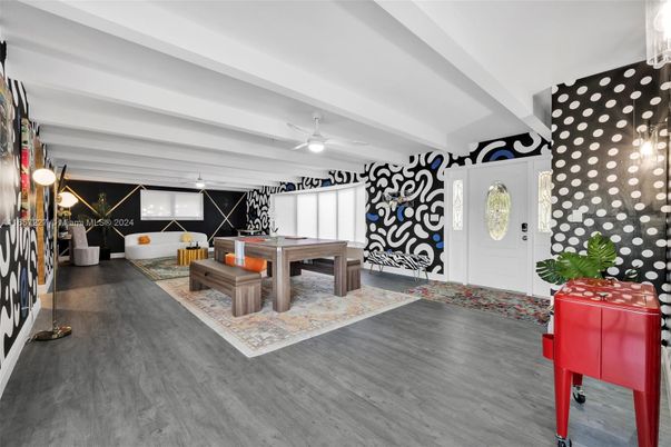 Billiard Table, Game Room, Interior, Piano, Wood Texture Flooring