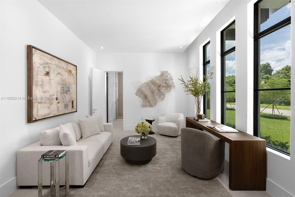 Home Office, Interior, Living room, Recessed Lighting
