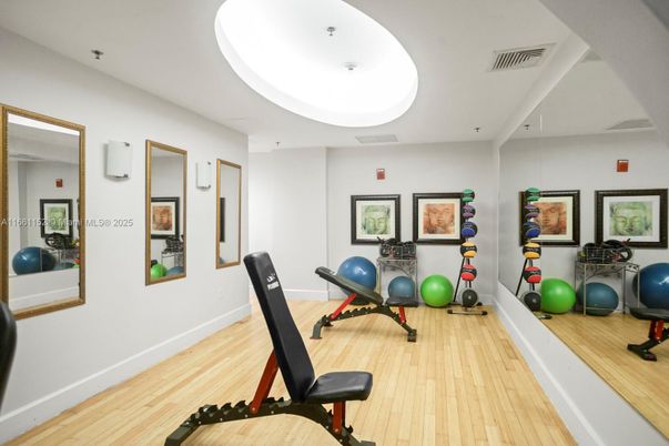 Fitness Equipment, Interior, Wood Texture Flooring