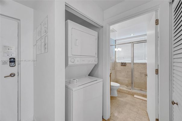 Bathroom, Glass Shower, Interior, Utility Closets, Washer