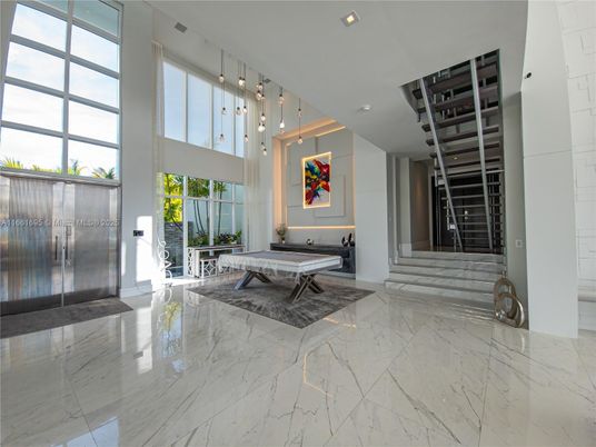 Fireplace, Interior, Marble, Pendant Lights, Recessed Lighting