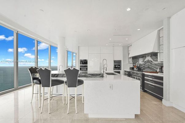 Interior, Kitchen, Recessed Lighting, Stainless Steel Appliances, Water