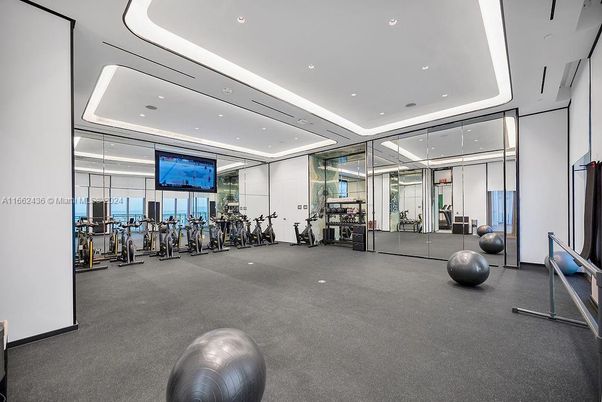 Fitness Equipment, Gym, Interior, Recessed Lighting