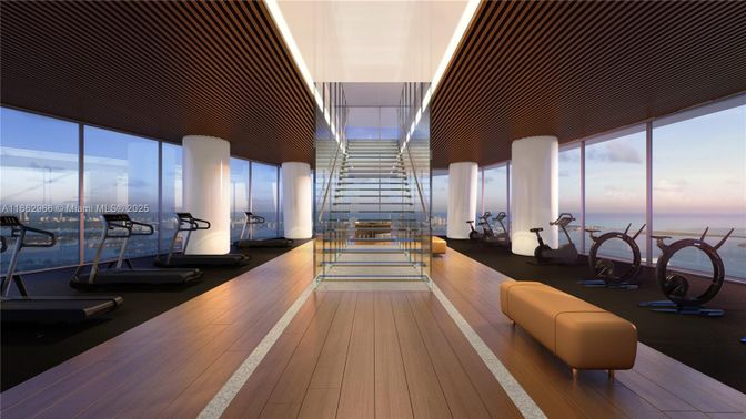 Fitness Equipment, Interior, Wood Texture Flooring