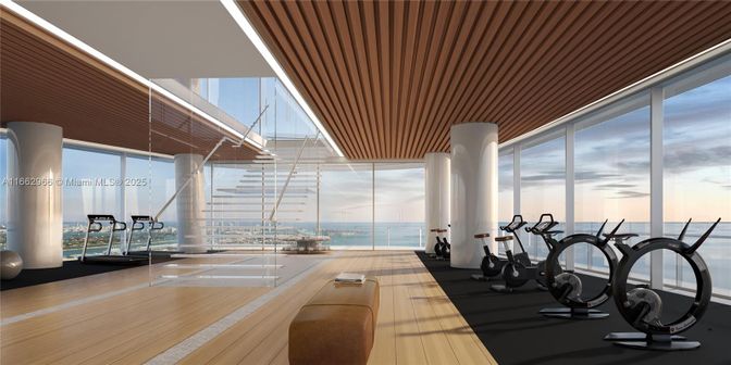 Fitness Equipment, Interior, Water, Wood Texture Flooring