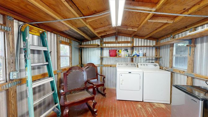 Interior, Utility Closets, Washer, Wooden Beams, Wooden Ceilings