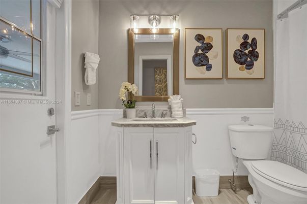 Bathroom, Interior, Wood Texture Flooring