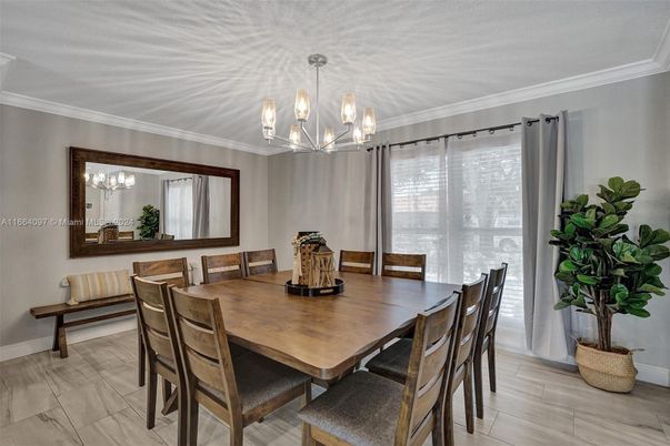 Chandelier, Dining room, Interior, Marble, Wood Texture Flooring