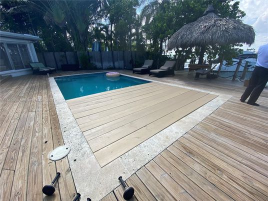 Exterior, Pool, Wood Texture Flooring