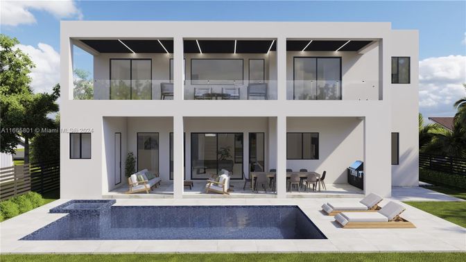 Exterior, Facade, Pool, Modern