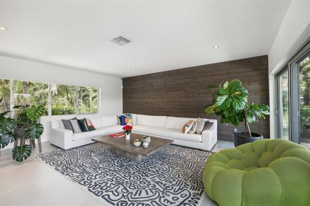 Interior, Living room, Recessed Lighting, Wooden Walls