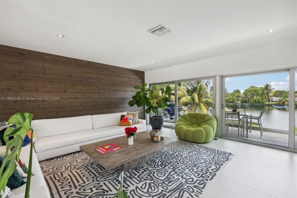 Interior, Living room, Recessed Lighting, Water, Wooden Walls