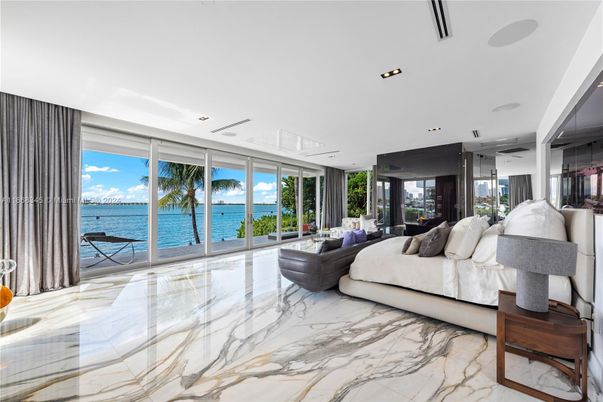 Bedroom, Interior, Living room, Marble, Recessed Lighting, Water