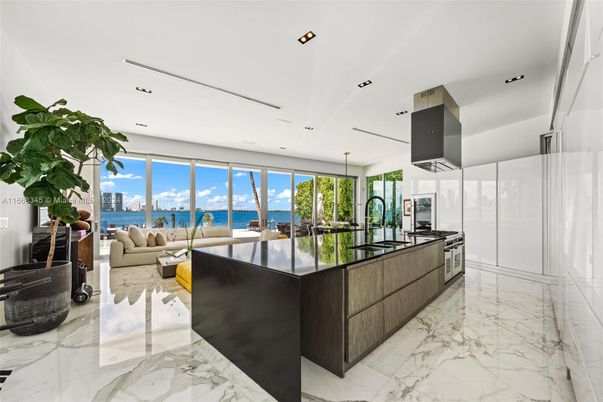 Interior, Kitchen, Living room, Marble, Recessed Lighting, Water