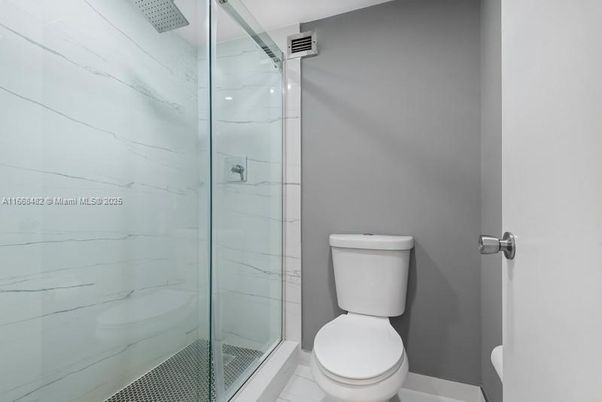 Bathroom, Glass Shower, Interior, Marble Walls