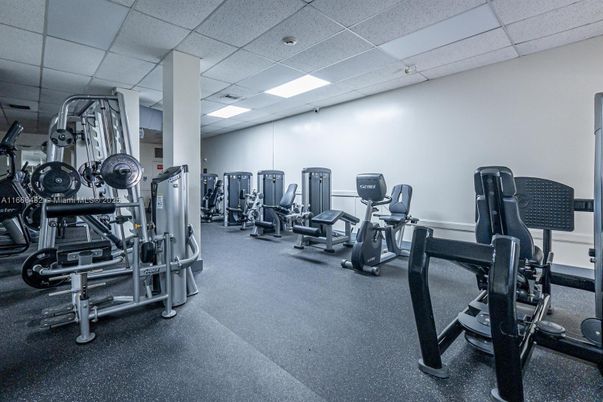 Fitness Equipment, Gym, Interior, Recessed Lighting