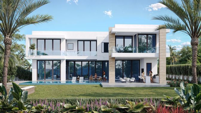 Backyard, Exterior, Facade, Pool, Modern