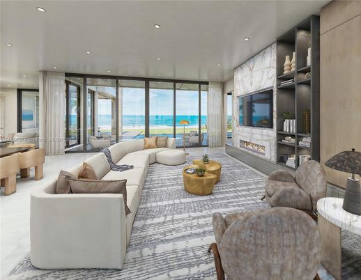 Fireplace, Interior, Living room, Recessed Lighting, Water