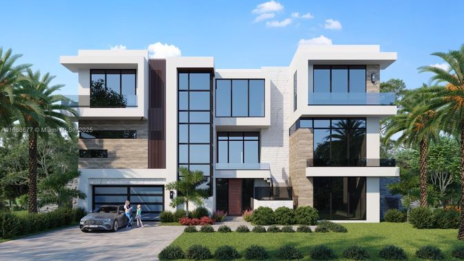 Attached, Exterior, Facade, Modern
