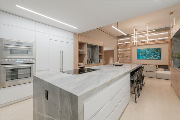 Interior, Kitchen, Living room, Pendant Lights, Recessed Lighting, Stainless Steel Appliances