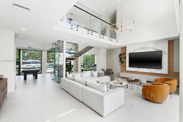 Billiard Table, Game Room, Interior, Living room, Pendant Lights, Recessed Lighting