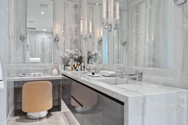Bathroom, Chandelier, Interior, Recessed Lighting